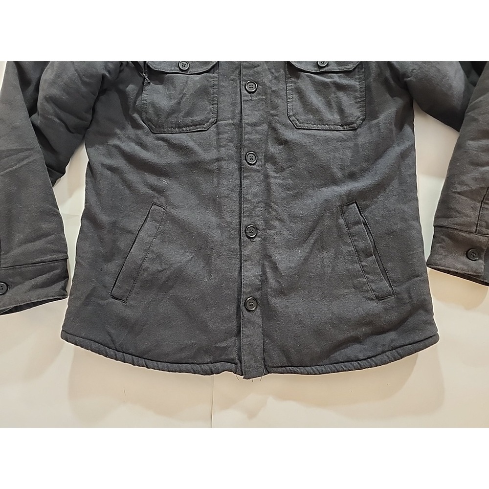 American Rag Men's Button-Up Gray‎ Hooded Jacket Size Large Pockets Long Sleeve - Picture 4 of 8